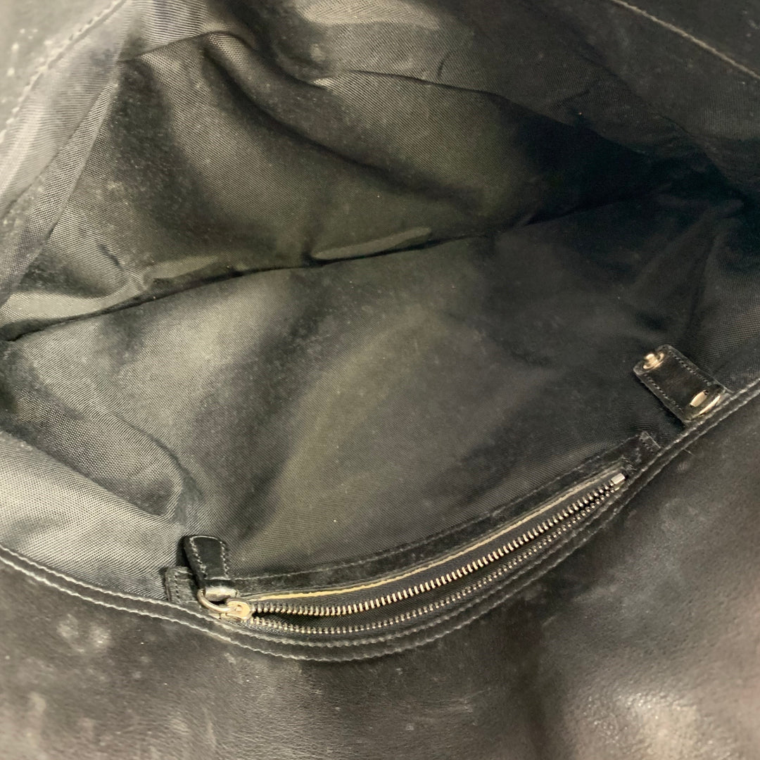 COACH Black Cowhide Leather Messenger Bag