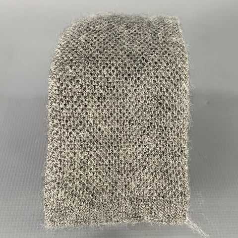 BRUNELLO CUCINELLI Grey Cashmere Silk Knit Tie