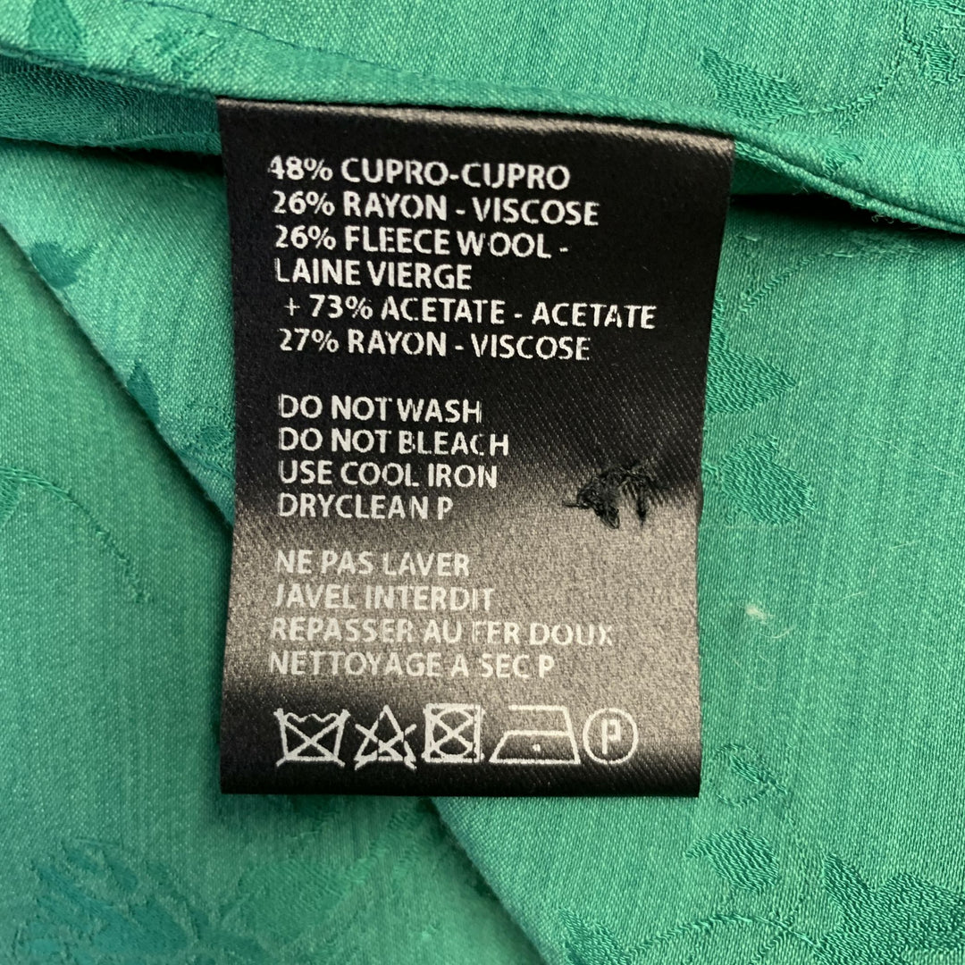 HAIDER ACKERMANN Size S Green Black Jacquard Button Down Shirt