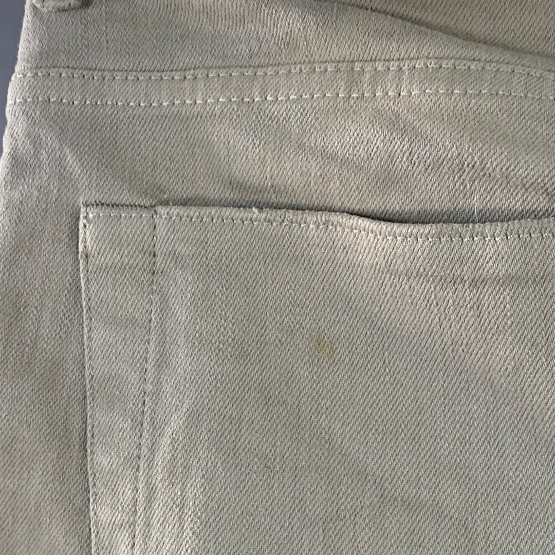 DIESEL BLACK GOLD Size 33 Grey Distressed Cotton Blend Stacked Jeans