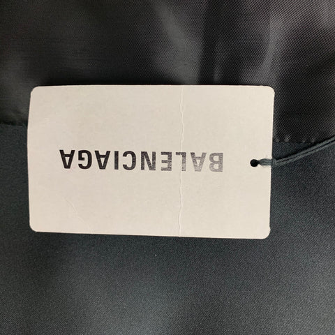 BALENCIAGA Fall-Winter 2019 Size 38 Black Polyamide Suspended Shoulders Sport Coat