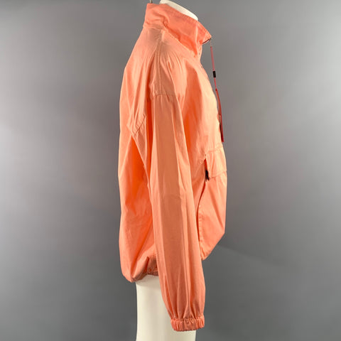 HUGO BOSS Size M Pink Solid Cotton half zip Jacket
