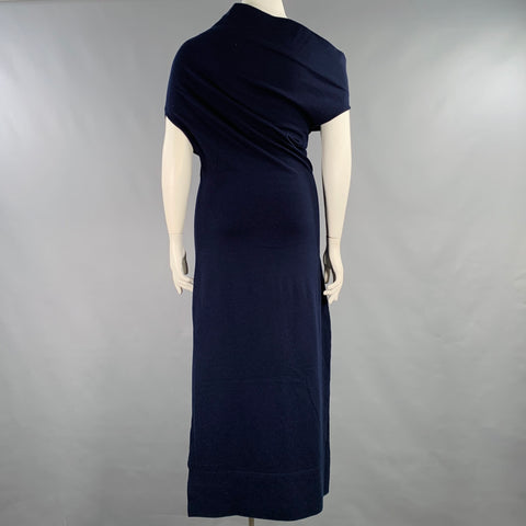 ALTUZARRA Size XL Navy Wool Blend Sleeveless Dress