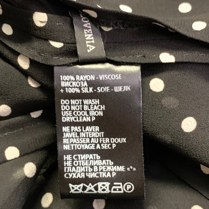 HAIDER ACKERMANN Size 42 Black White Polka Dot Viscose Sport Coat