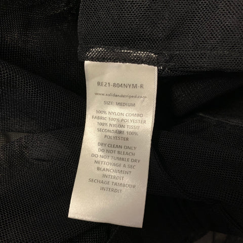 SOLID & STRIPED Size M Black Nylon See Through Jacket