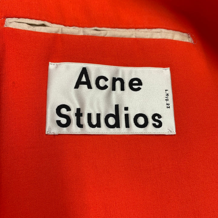 ACNE STUDIOS SS14 Size 40 Noel Orange Cotton Blend Single Button Sport Coat