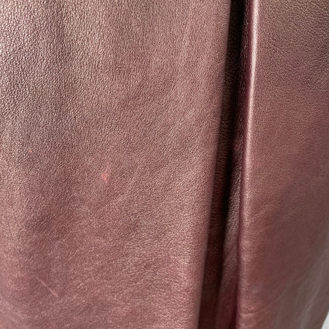 JIL SANDER Size 44 Brown Leather Double Breasted Trench Coat