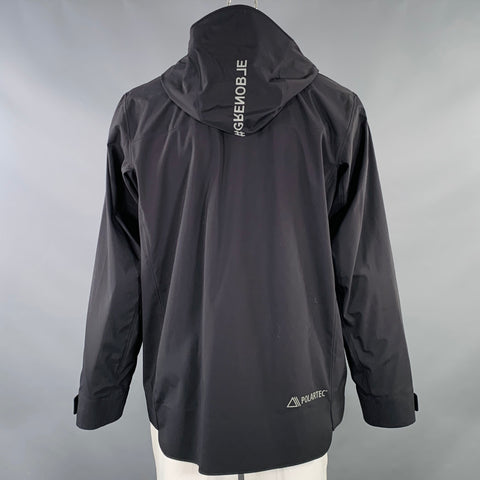 MONCLER Size XL Fuyens Black Polyamide Blend Zip Pockets Jacket