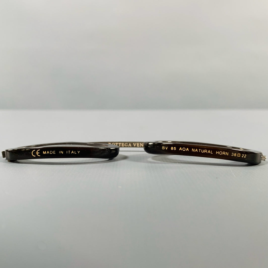 BOTTEGA VENETA Brown Horn Monocle Eyewear