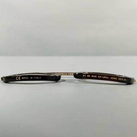 BOTTEGA VENETA Brown Horn Monocle Eyewear