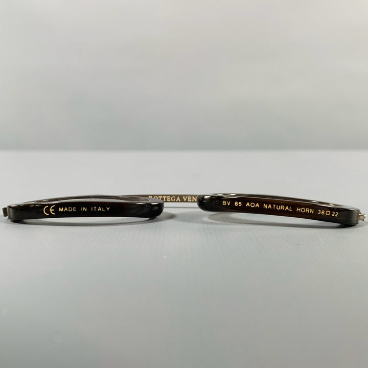 BOTTEGA VENETA Brown Horn Monocle Eyewear