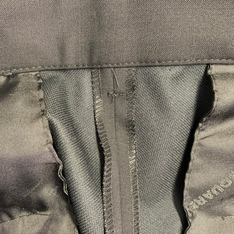 DSQUARED2 Size 32 Black Virgin Wool Blend Flat Front Tapered Dress Pants