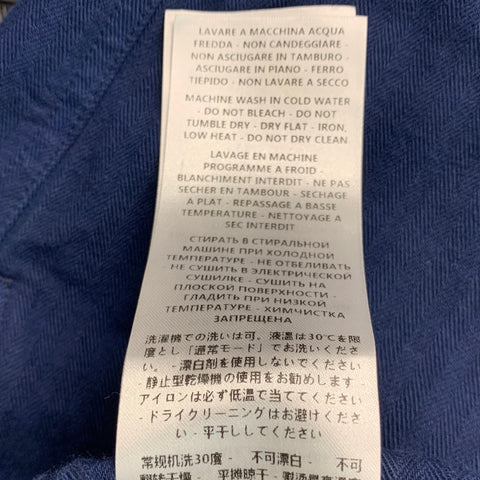 GUCCI Size XL Navy Cotton Large Pockets Drawstring Casual Pants