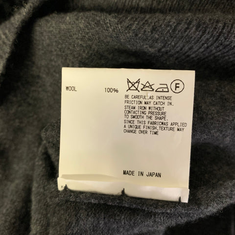 KOLOR Size XL Grey Black Leopard  Print Wool V Neck Pullover