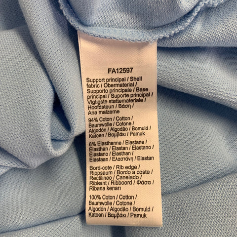 LACOSTE Size S Blue Embroidery Cotton Blend Polo