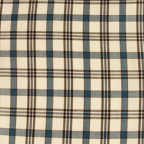 ISAIA Size M White Green Plaid Cotton Spread Collar Long Sleeve Shirt