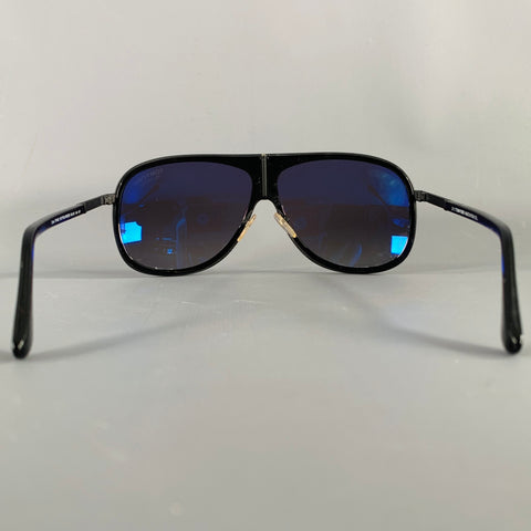 TOM FORD Chris Black Acetate Teardrop Aviator Sunglasses