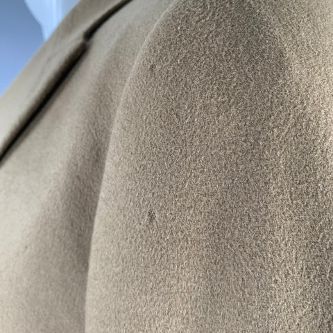PAUL SMITH Size 40 Taupe Wool Cashmere Peak Lapel Coat