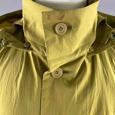 ISSEY MIYAKE Size M Green Polyester Trench Jacket