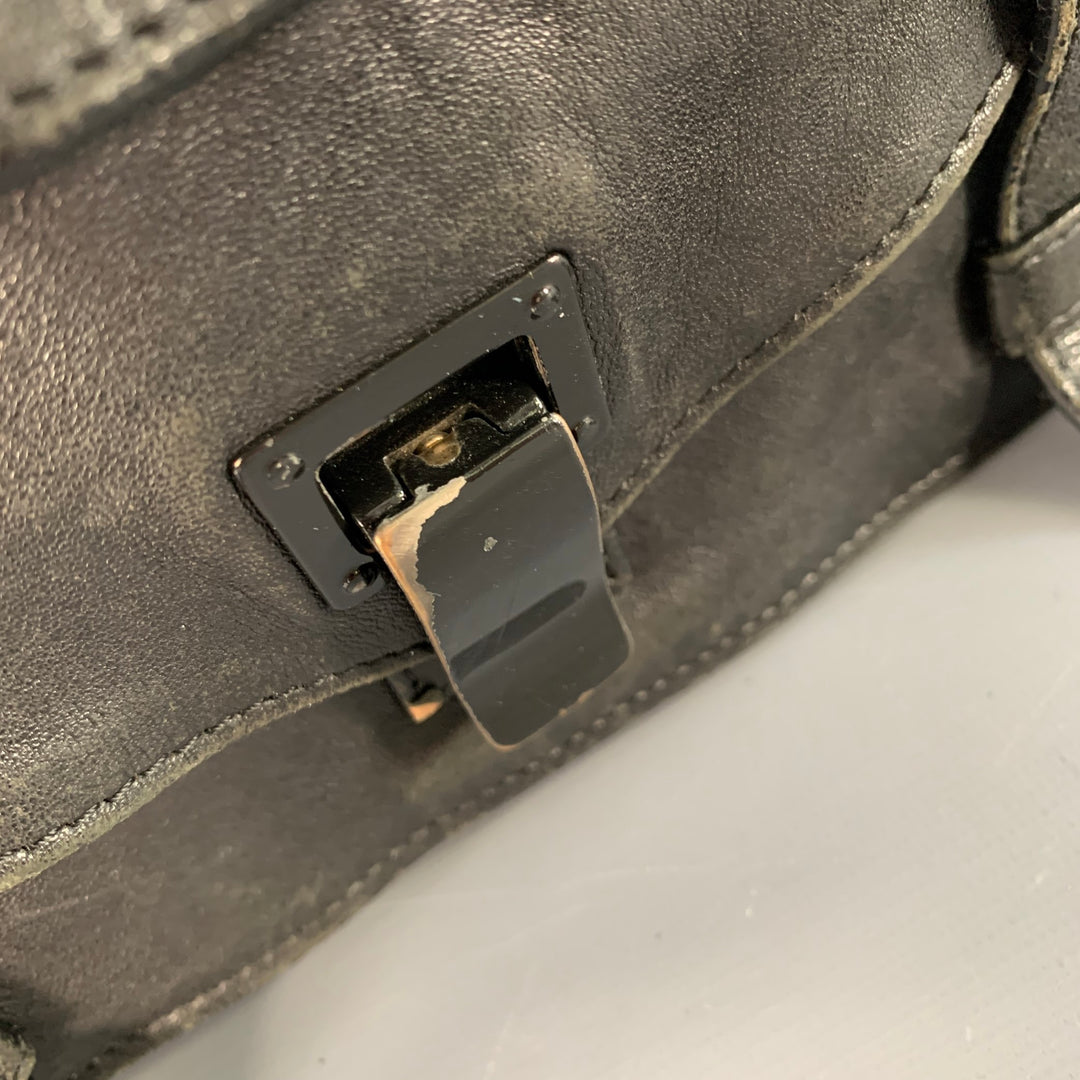 PROENZA SCHOULER PS1 Medium Black Leather Satchel Handbag