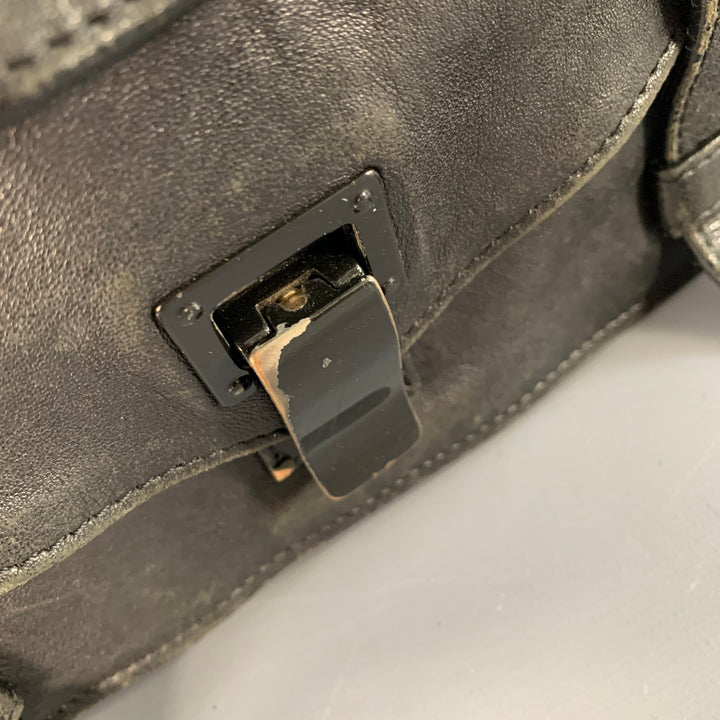 PROENZA SCHOULER PS1 Medium Black Leather Satchel Handbag