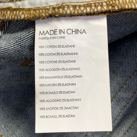 CLUB MONACO Size 31 Blue Indigo Cotton Blend Tapered Slim Jeans
