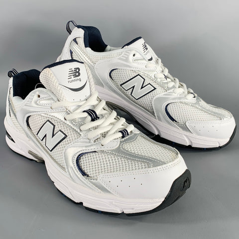 NEW BALANCE Size 11 530 White Black Color Block Mesh Athletic Sneakers