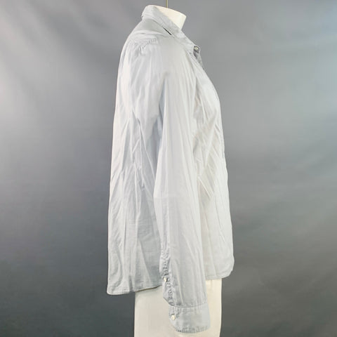 BURBERRY LONDON Size XL Light Blue Cotton Hidden Buttons Long Sleeve Shirt