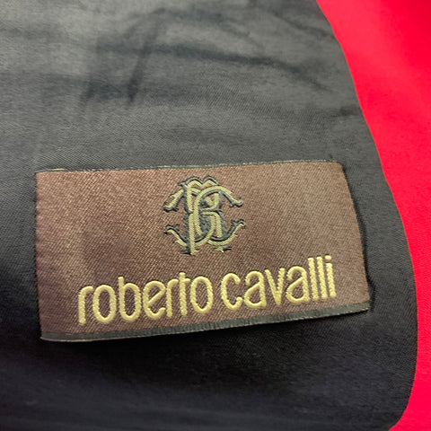 ROBERTO CAVALLI Size 38 Red Raspberry Wool Blend Sport Coat