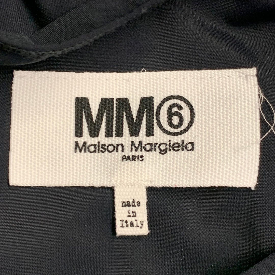 MAISON MARGIELA Size XS Black Polyamide Blend Studded Crew Neck Bodysuit