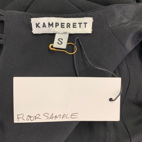 KAMPERETT Size S Arc Black Long Sleeve Keyhole Back Evening Gown