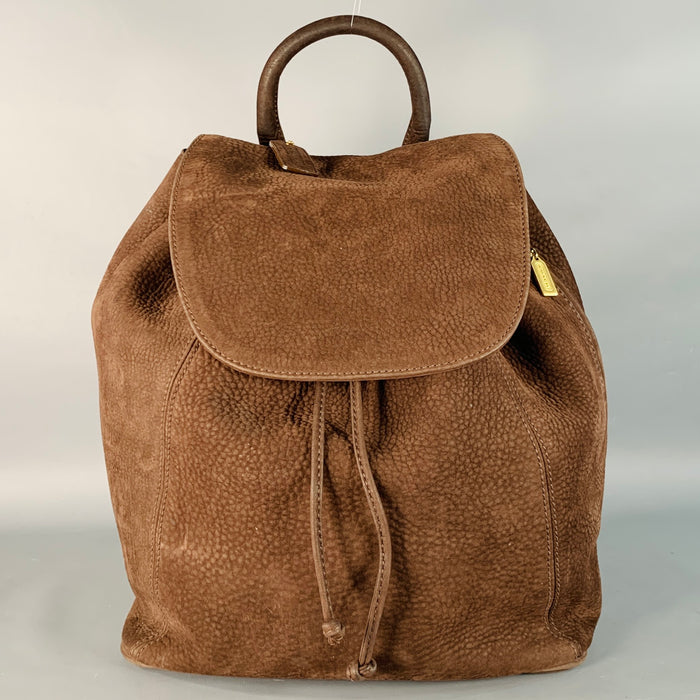 COACH One Size Sonoma Brown Suede Backpack Bag