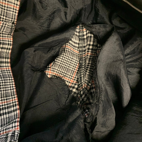 MR TURK Size 32 White Black Glen Check Cotton Blend Flat Front Dress Pants