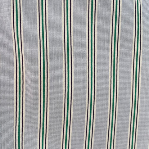 TURNBULL & ASSER Size L Blue Green Stripe Cotton French Cuff Long Sleeve Shirt