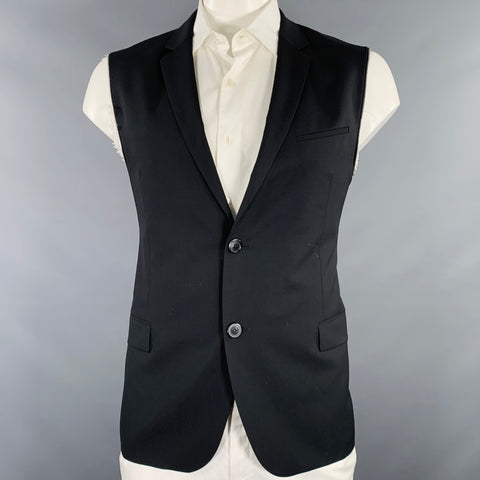 HUGO BOSS Size 42 Black Wool Blend Sport Coat