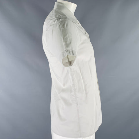 MARC JACOBS Size 44 Grey Light Blue Cotton Short Sleeve Shirt