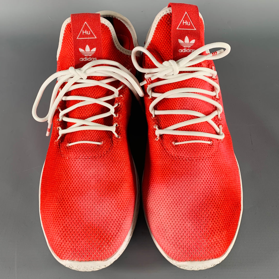 adidas gazelle silver green womens ADIDAS x PHARRELL WILLIAMS Size 11 Red Ombre Nylon Lace-Up Sneakers – Sui  Generis Designer Consignment