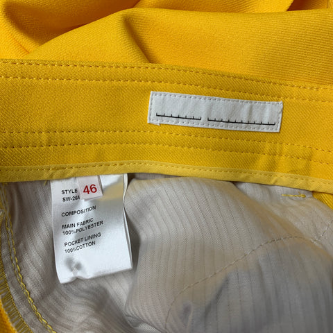 RANDOM IDENTITIES Size 36 Yellow Black Polyester Notch Lapel Suit