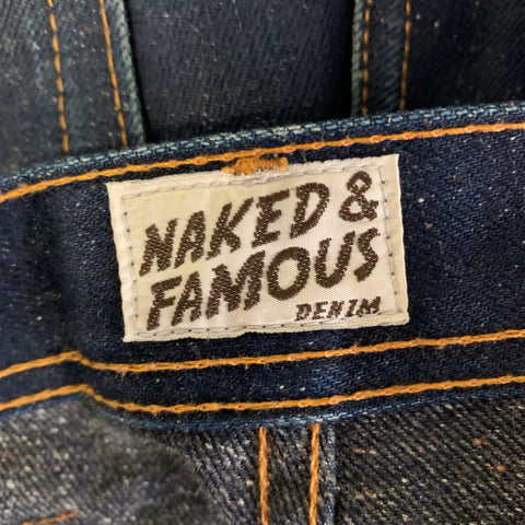 NAKED AND FAMOUS Size 32 Navy Indigo Cotton Jeans