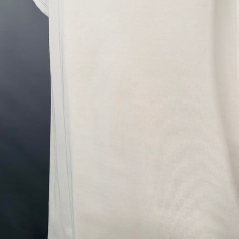 JOHN VARVATOS * U.S.A. Size XXL White Contrast Stitch Cotton Blend T-shirt