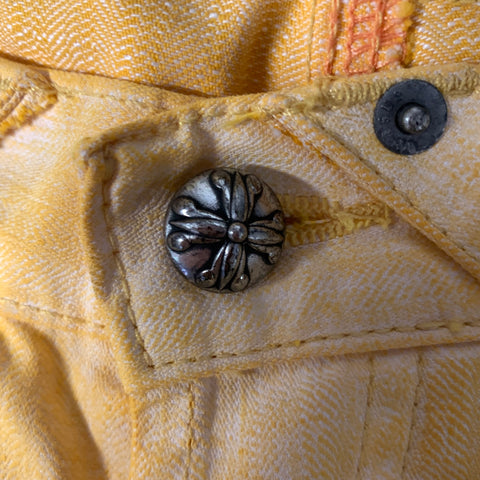 VERSUS by GIANNI VERSACE Vintage Size 32 Yellow Cotton Blend Pants