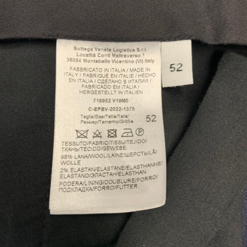 BOTTEGA VENETA Size 36 Navy Wool Blend Zip Fly Dress Pants