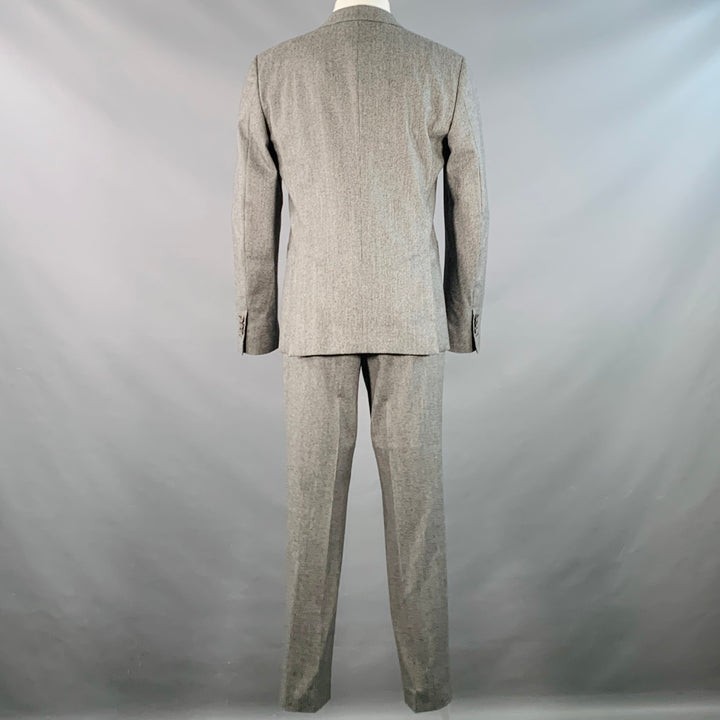 DSQUARED2 PARIS Size 40 Grey Black Houndstooth Wool Notch Lapel Suit