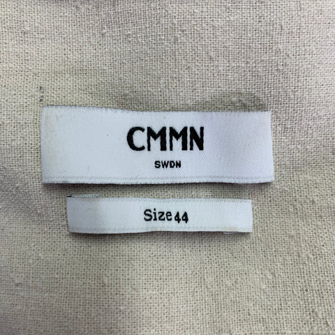 Chemise CMMN en coton crème à manches courtes et une poche, taille M
