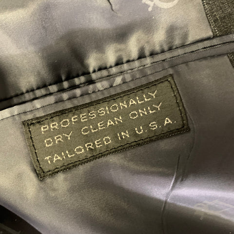 CHRISTIAN DIOR Size 44 Grey Pinstripe Wool Double Breasted Suit