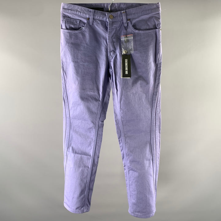 DIRK BIKKEMBERGS Size 30 Purple Cotton Button Fly Jeans