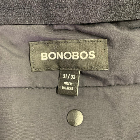 BONOBOS Size 40 Navy Cotton Blend Notch Lapel Suit