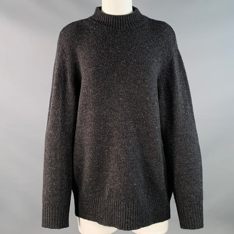 JENNI KAYNE Size XS Grey Cotton Blend Crew Neck Sweater