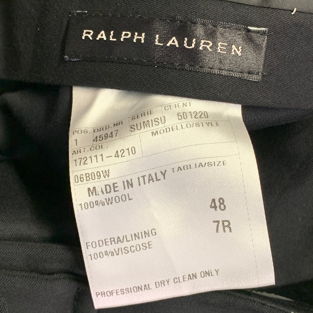 RALPH LAUREN Size 30 Black Wool Straight Zip Fly Dress Pants