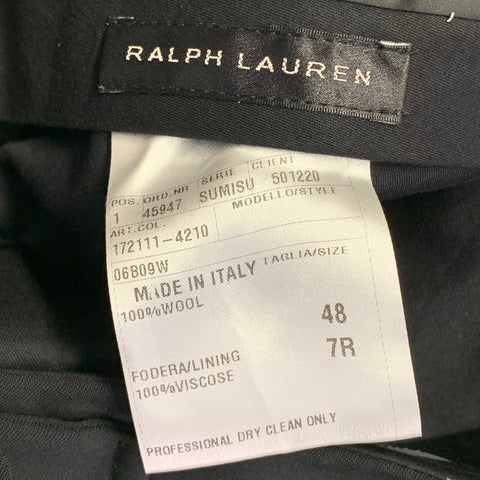 RALPH LAUREN Size 30 Black Wool Straight Zip Fly Dress Pants